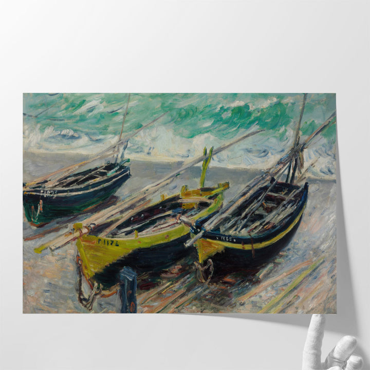 Three Fishing Boats - Canvas Print Wall Art