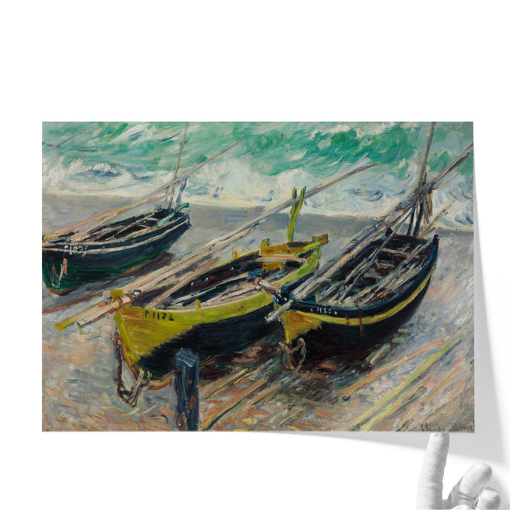 Three Fishing Boats - Canvas Print Wall Art