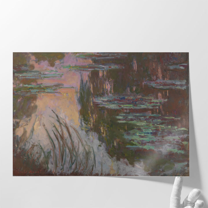 Water-Lilies, Setting Sun, 1907 - Canvas Print Wall Art