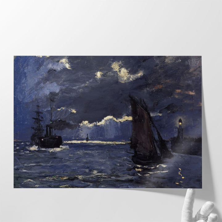 A Seascape, Shipping by Moonlight, 1864 - Canvas Print Wall Art