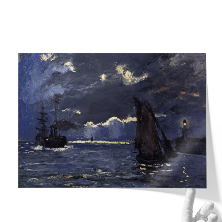 A Seascape, Shipping by Moonlight, 1864 - Canvas Print Wall Art