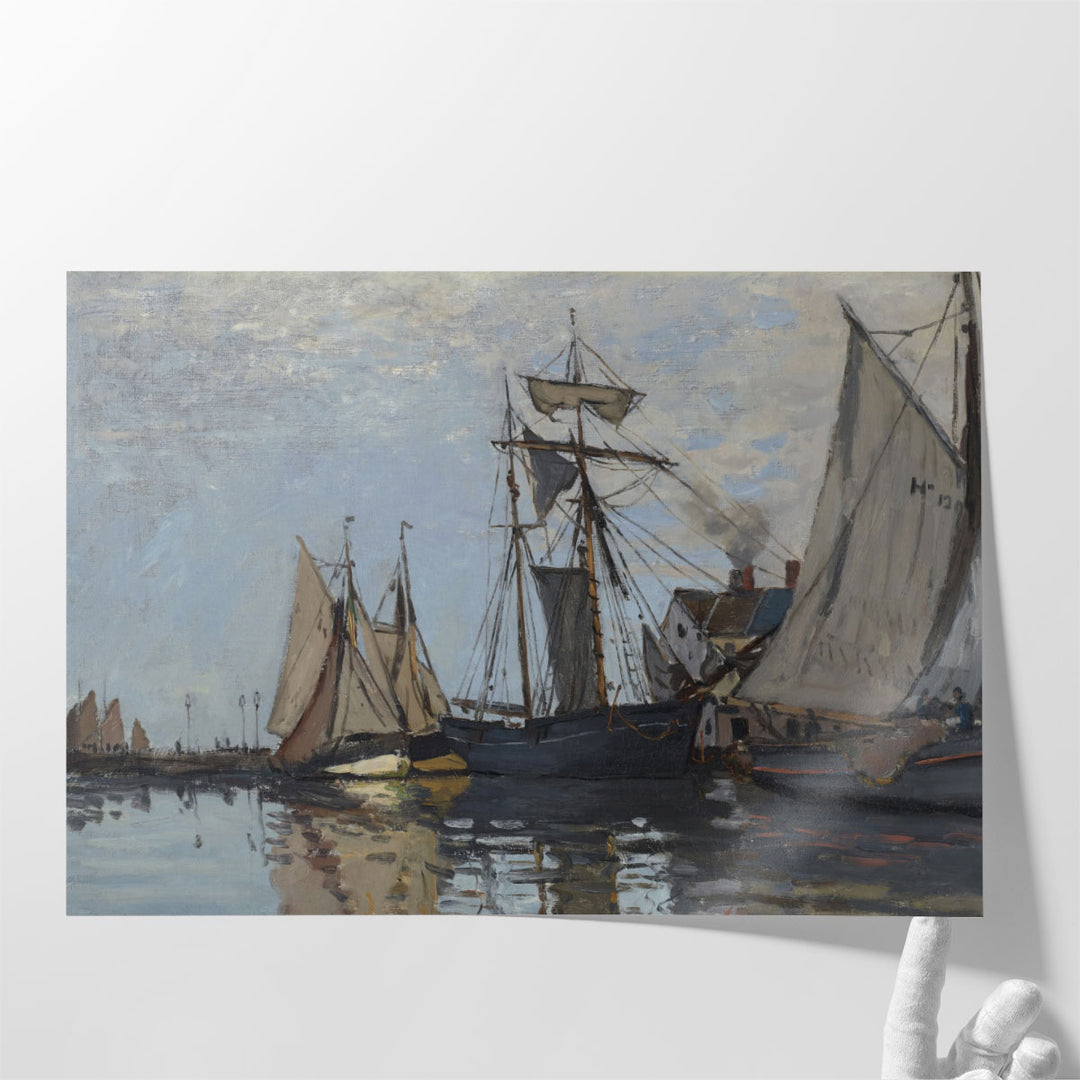 Boats in the port of Honfleur, 1866 - Canvas Print Wall Art