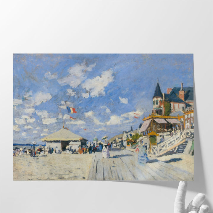 On the Beach at Trouville, 1870 - Canvas Print Wall Art