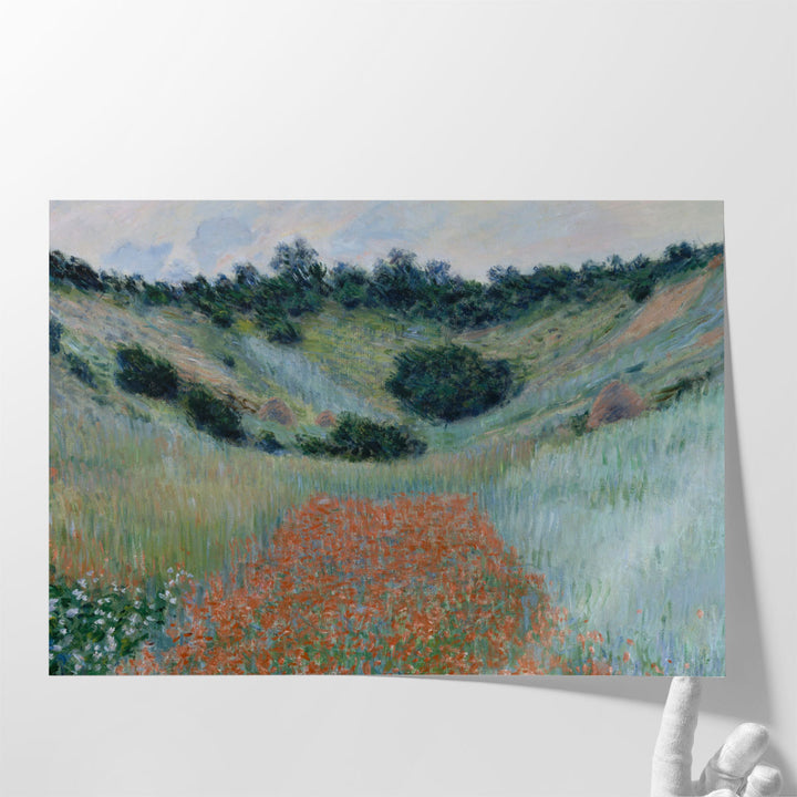 Poppy Field in a Hollow near Giverny - Canvas Print Wall Art