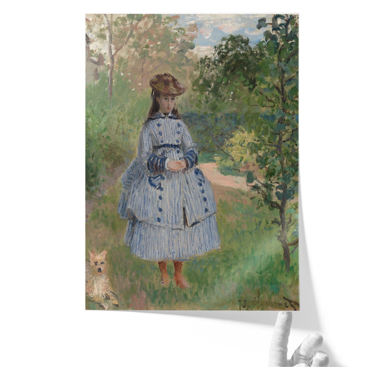 Girl with Dog - Canvas Print Wall Art