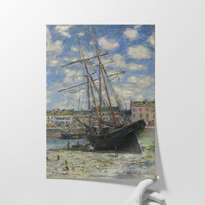 Boat Lying at Low Tide, 1881 - Canvas Print Wall Art