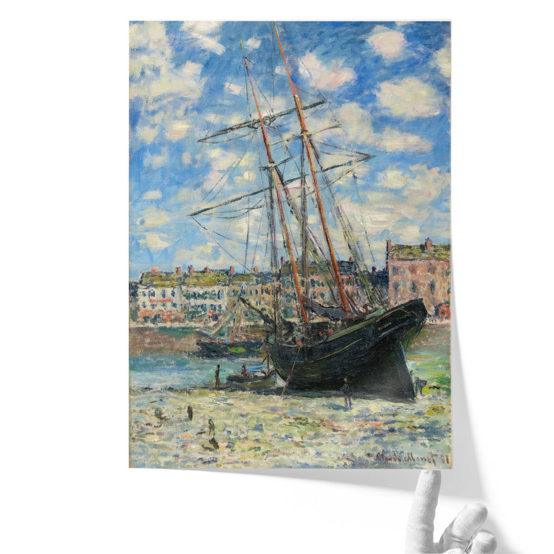 Boat Lying at Low Tide, 1881 - Canvas Print Wall Art