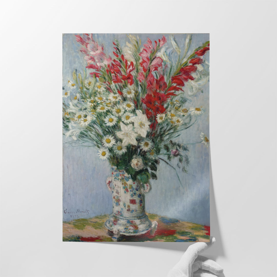 Bouquet of Gladioli, Lilies and Daisies, 1878 - Canvas Print Wall Art