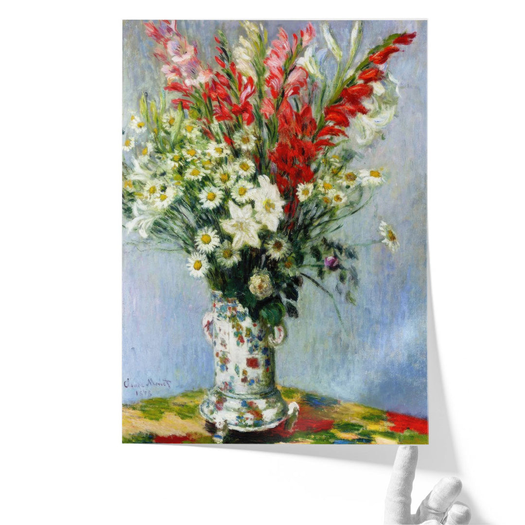 Bouquet of Gladioli, Lilies and Daisies, 1878 - Canvas Print Wall Art