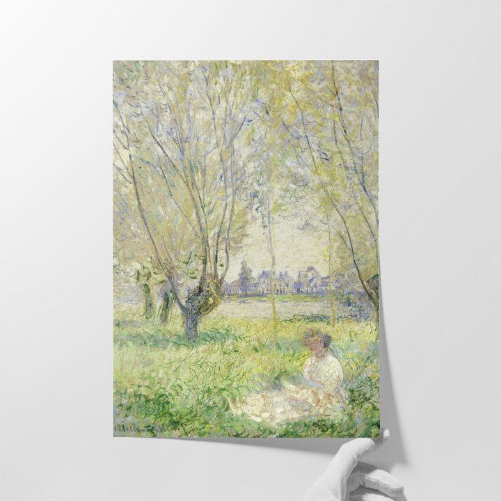 Woman Seated under the Willows, 1880 - Canvas Print Wall Art