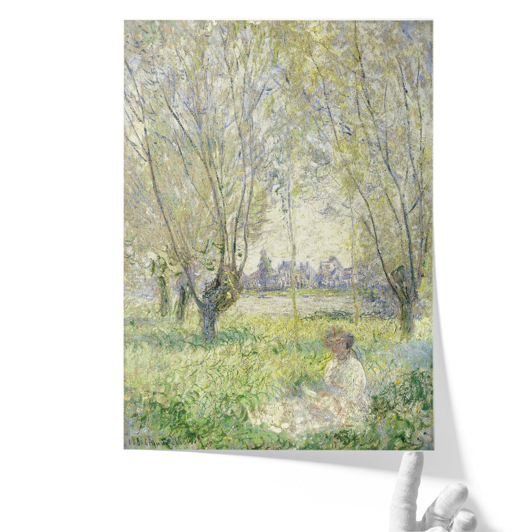 Woman Seated under the Willows, 1880 - Canvas Print Wall Art