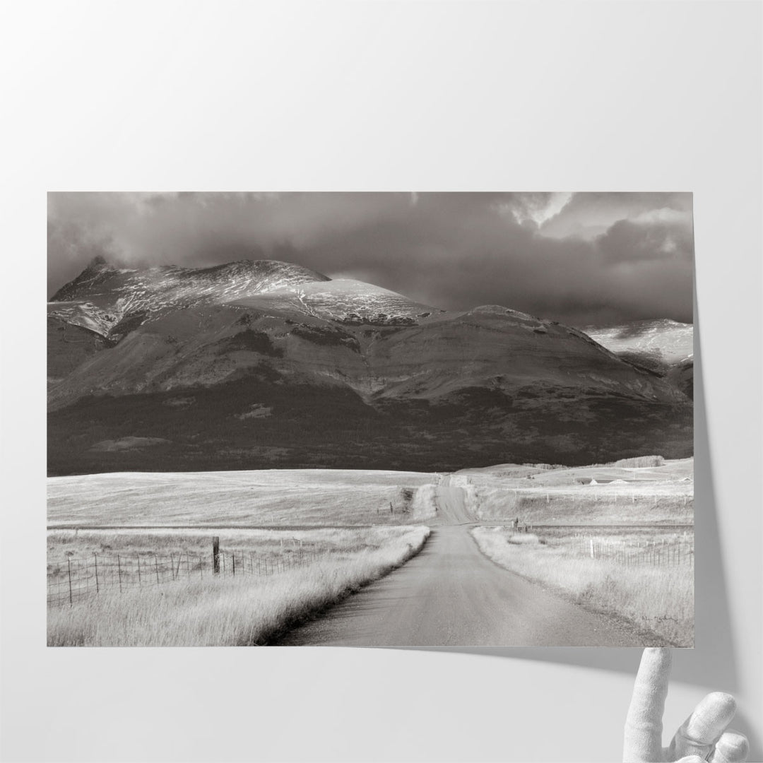 Crossroads Black and White - Canvas Print Wall Art