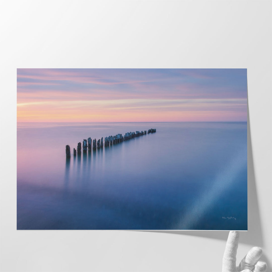 Lake Superior Old Pier IV - Canvas Print Wall Art