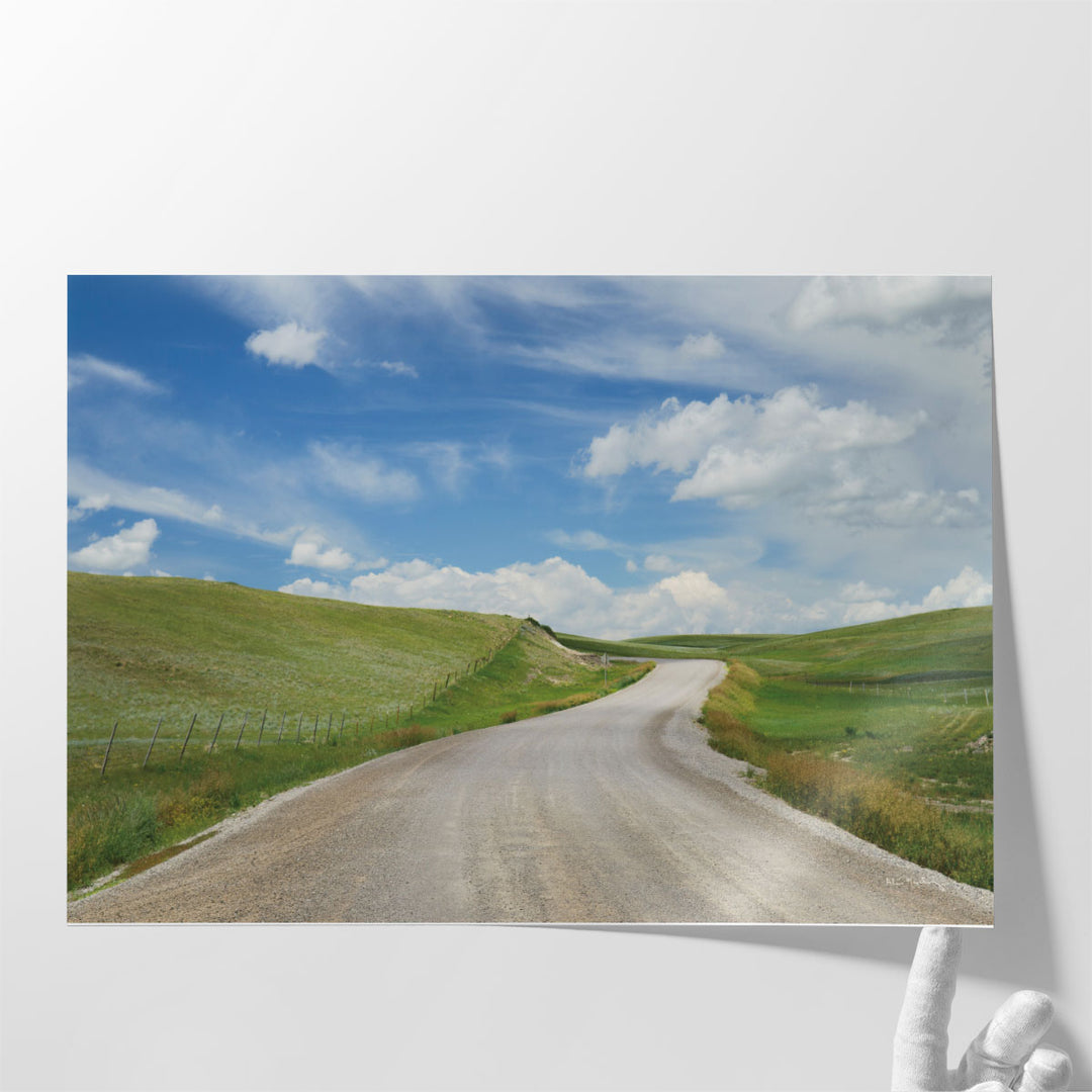 Gravel Road Near Choteau Montana I - Canvas Print Wall Art