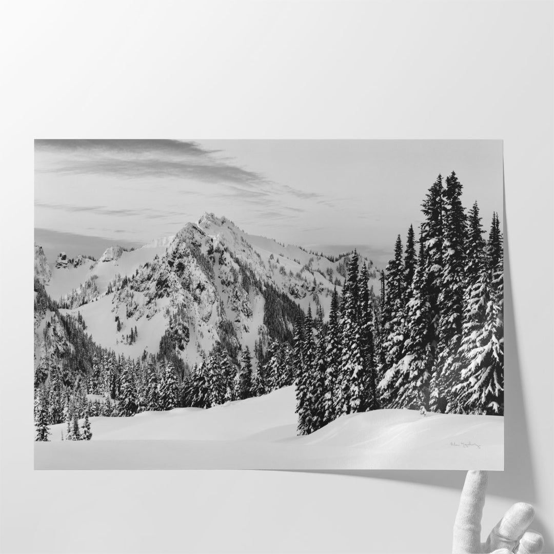 Tatoosh Range Black and White - Canvas Print Wall Art