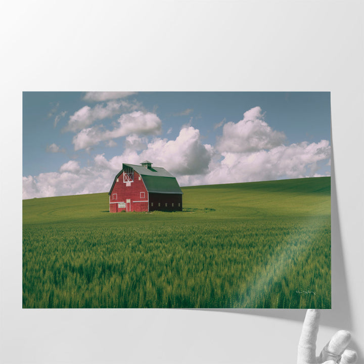 Palouse Region Red Barn I - Canvas Print Wall Art