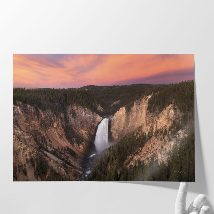 Lower Falls of the Yellowstone River I - Canvas Print Wall Art