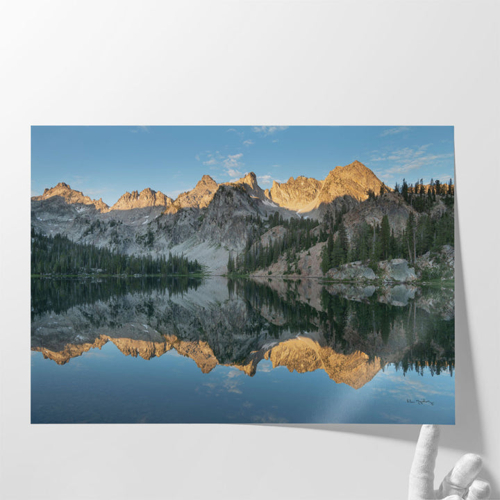 Alice Lake Sawtooh Mountains Idaho - Canvas Print Wall Art