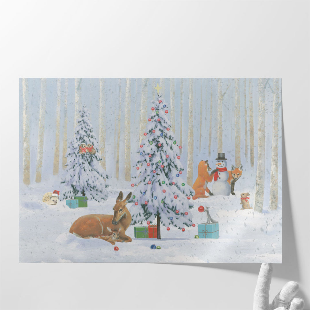 Christmas Critters Bright I - Canvas Print Wall Art