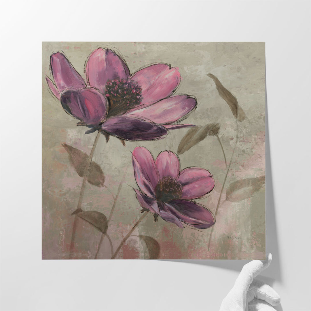 Plum Floral II - Canvas Print Wall Art