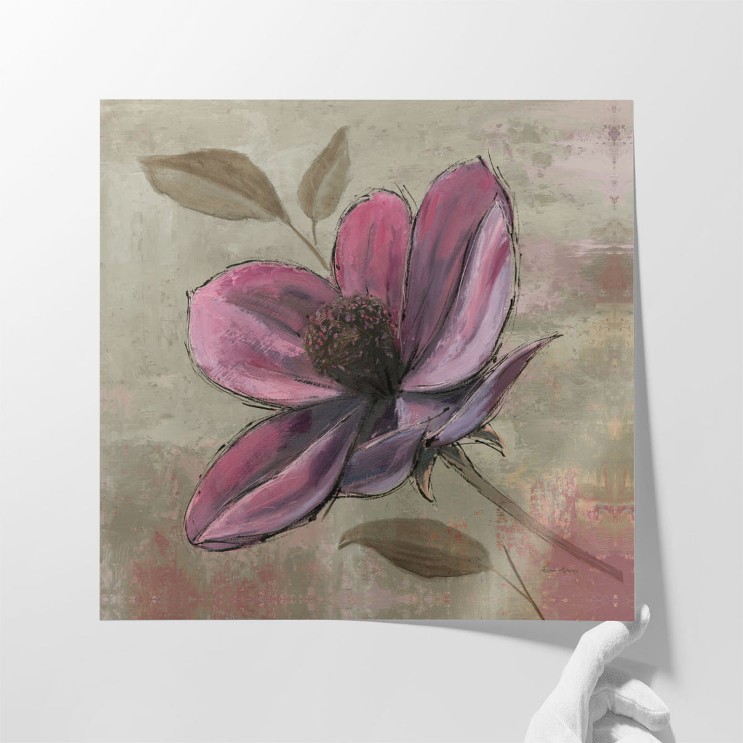 Plum Floral III - Canvas Print Wall Art