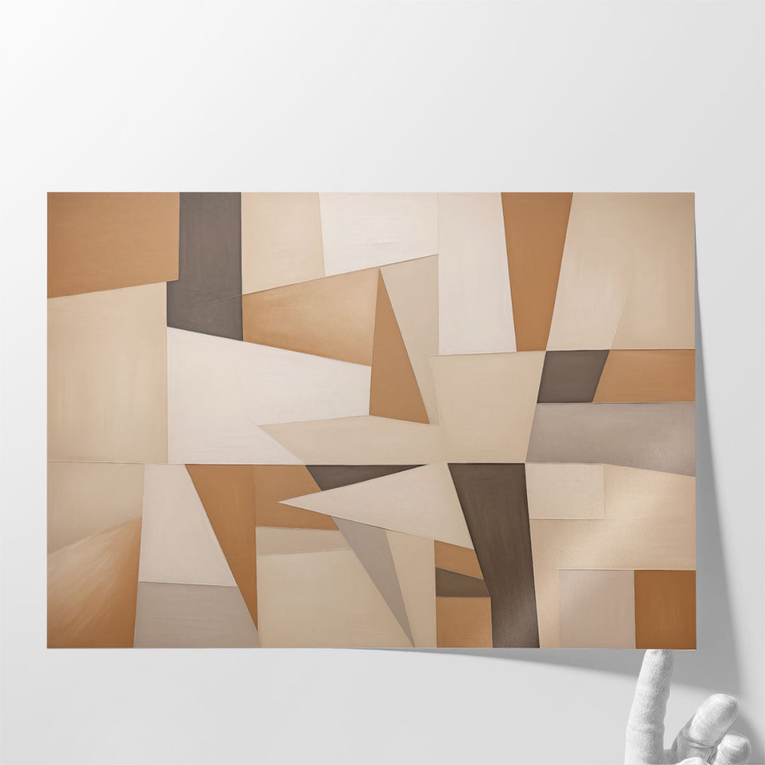 Neutral Geometry - Canvas Print Wall Art