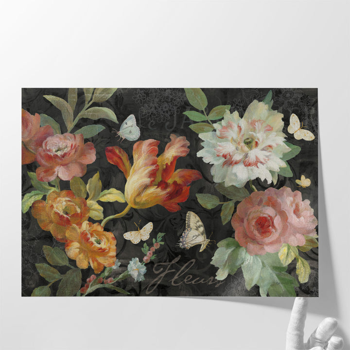 Seaside Garden III Black - Canvas Print Wall Art