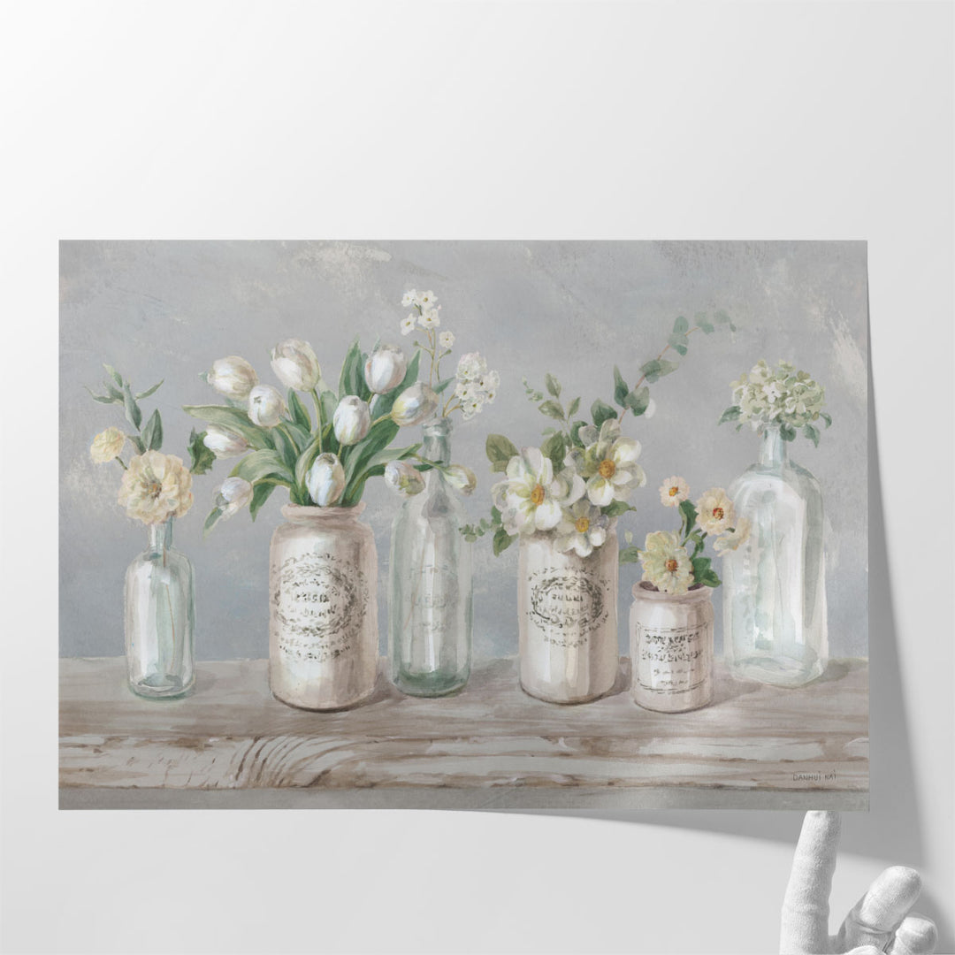 Marmalade Flowers I - Canvas Print Wall Art