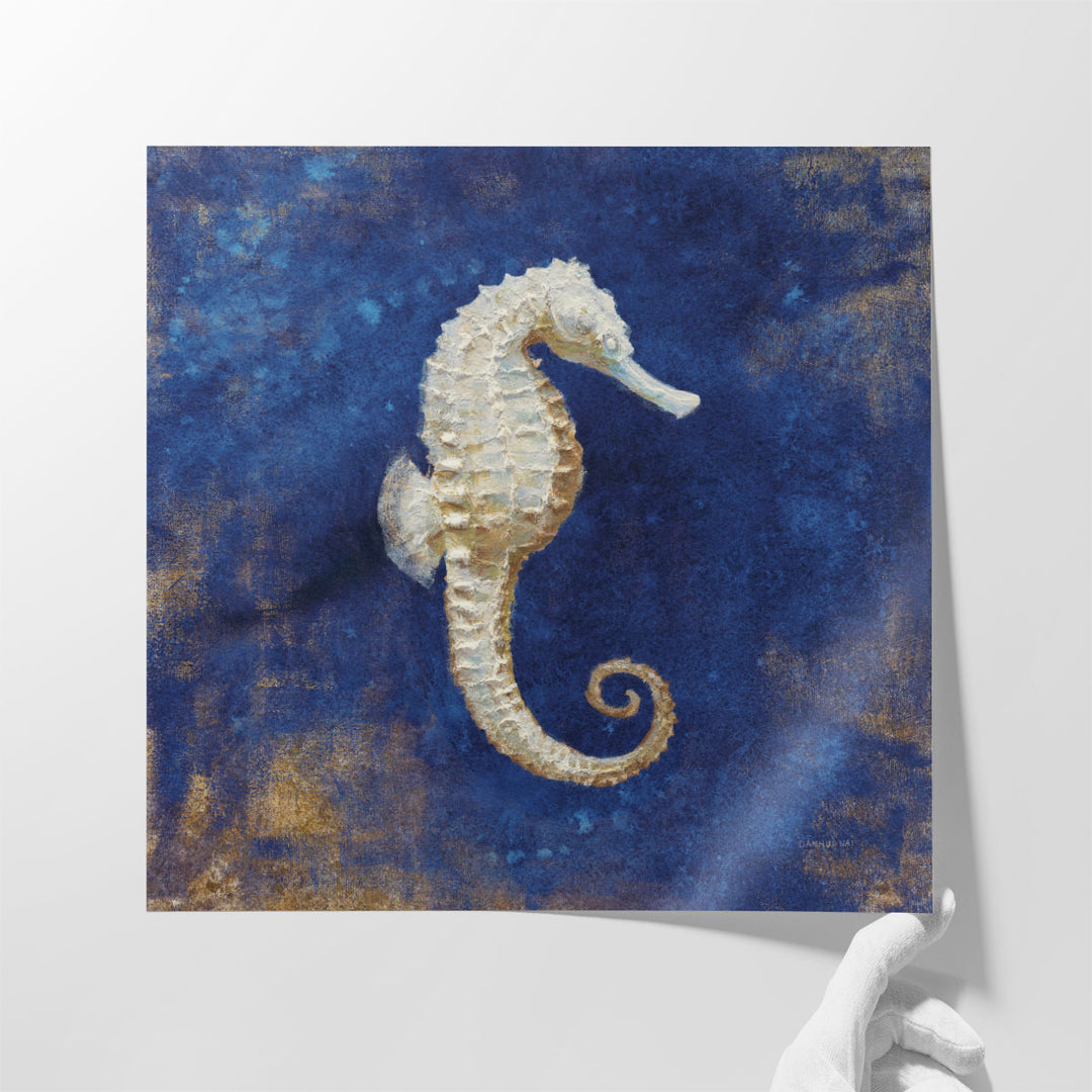 Treasures from the Sea Indigo I - Canvas Print Wall Art