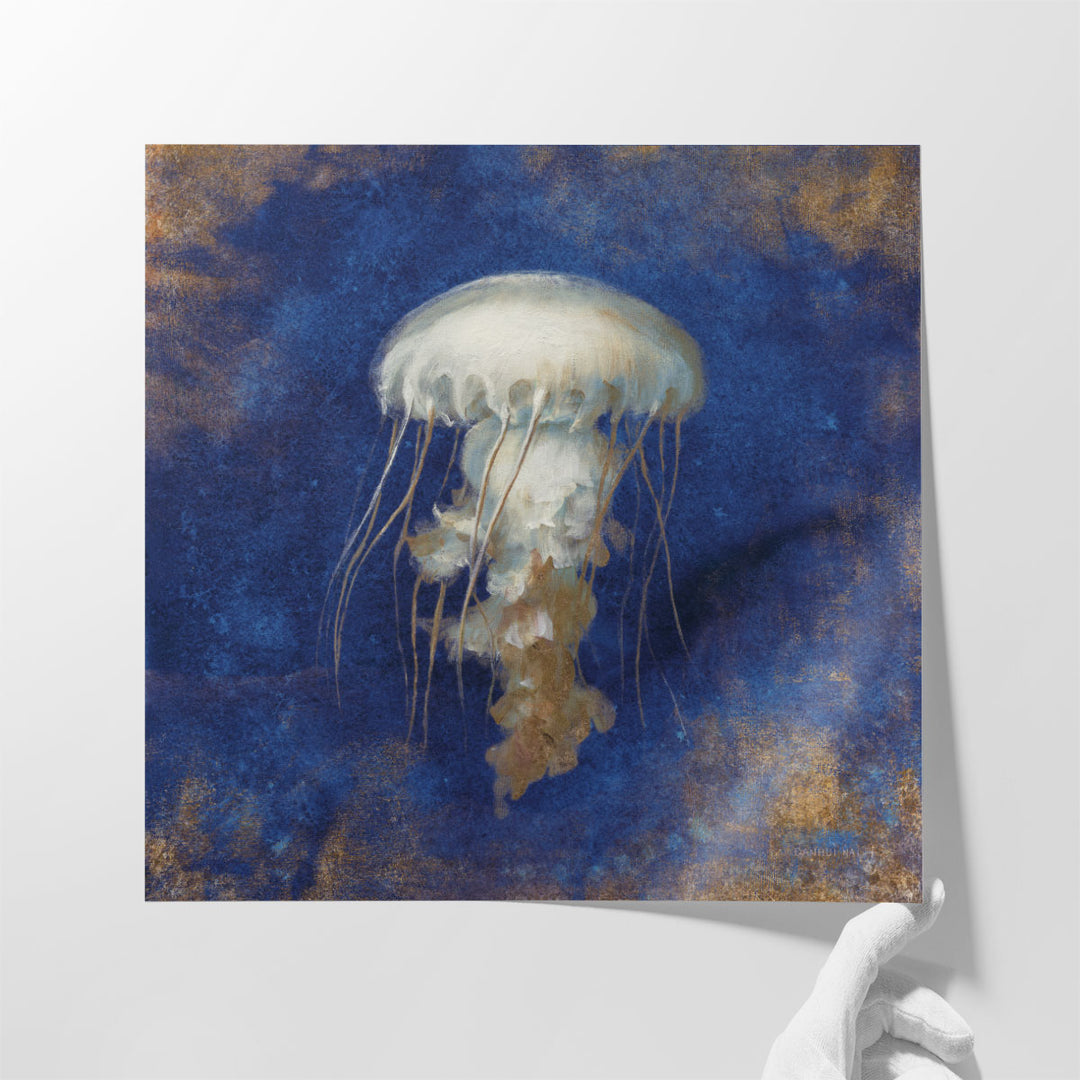 Treasures from the Sea Indigo VI - Canvas Print Wall Art