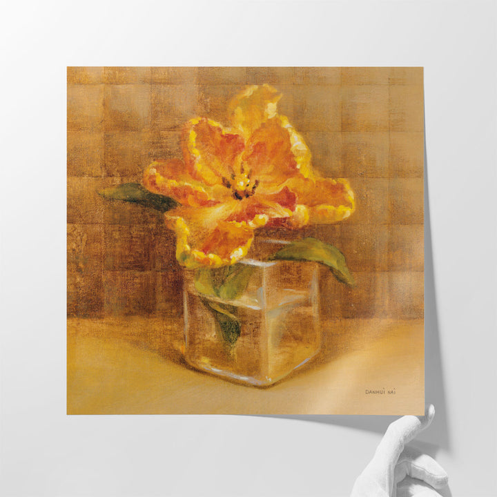 Tulip in Glass - Canvas Print Wall Art