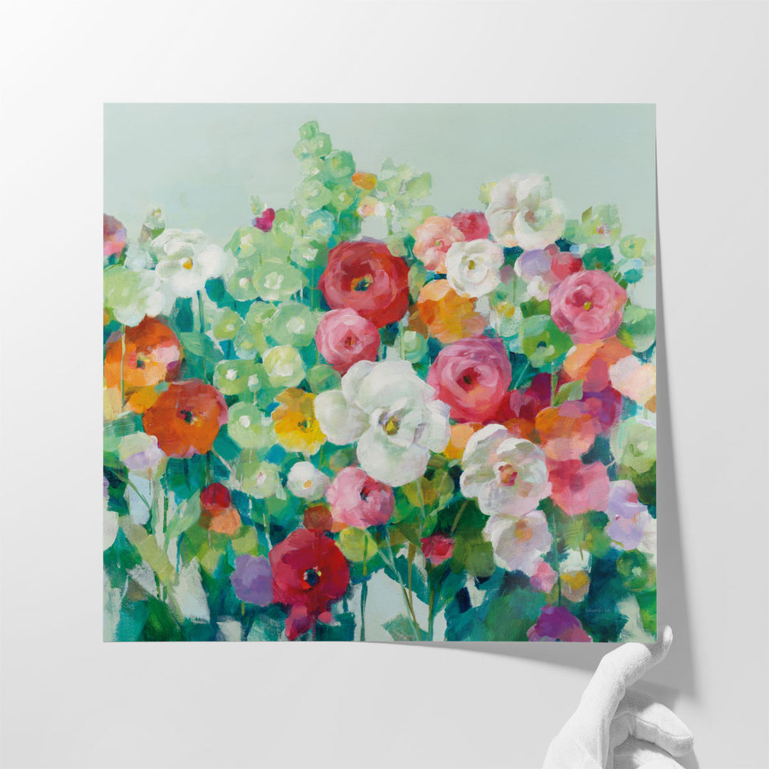 June Beauties Pale Blue - Canvas Print Wall Art