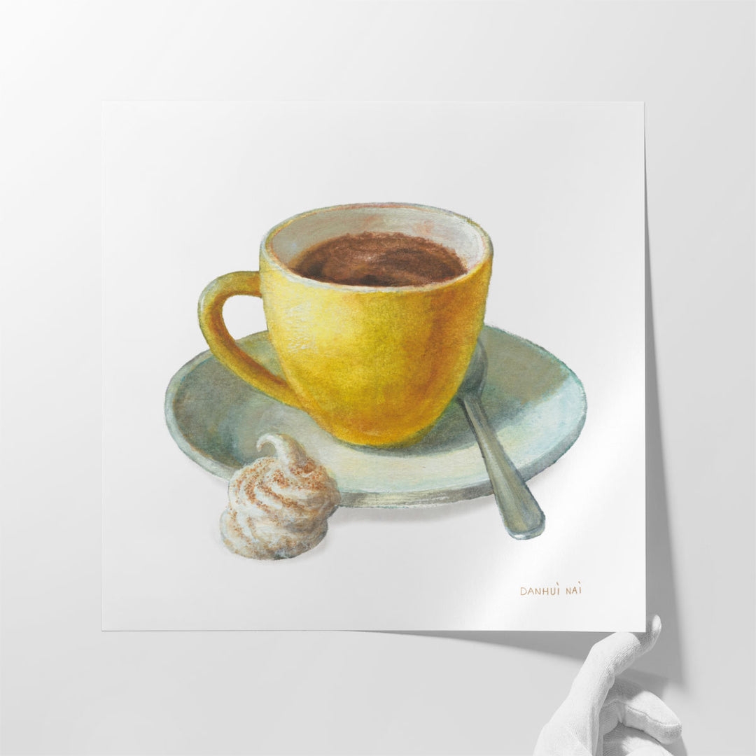 Wake Me Up Coffee IV on White - Canvas Print Wall Art