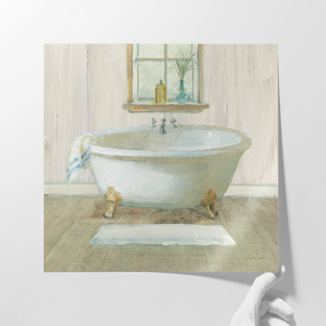 Farmhouse Bathtub - Canvas Print Wall Art