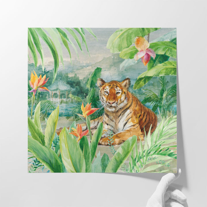 Lounging Tiger - Canvas Print Wall Art