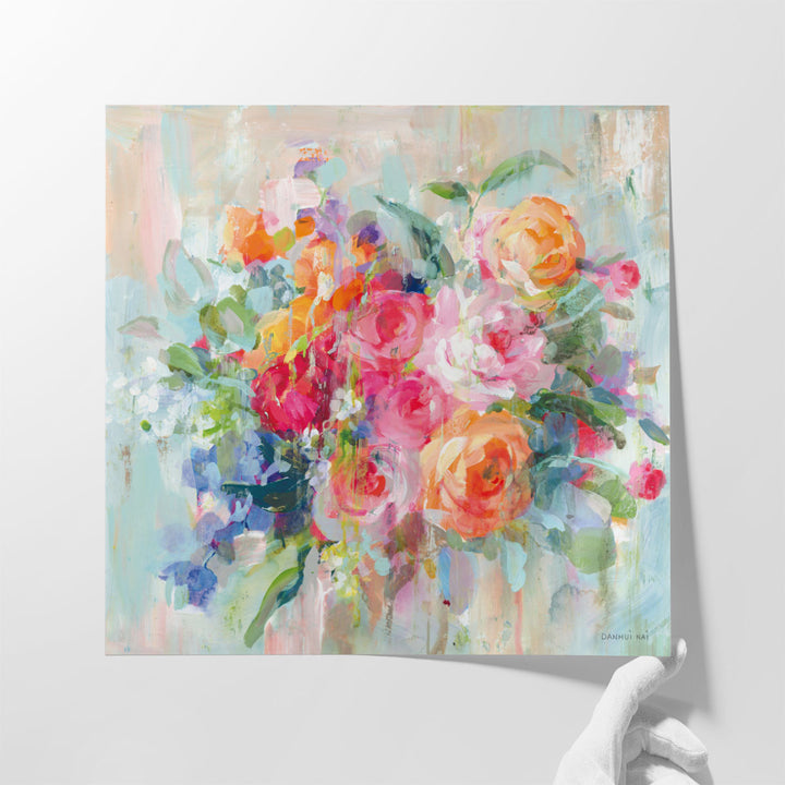 Sun Drenched Bouquet - Canvas Print Wall Art