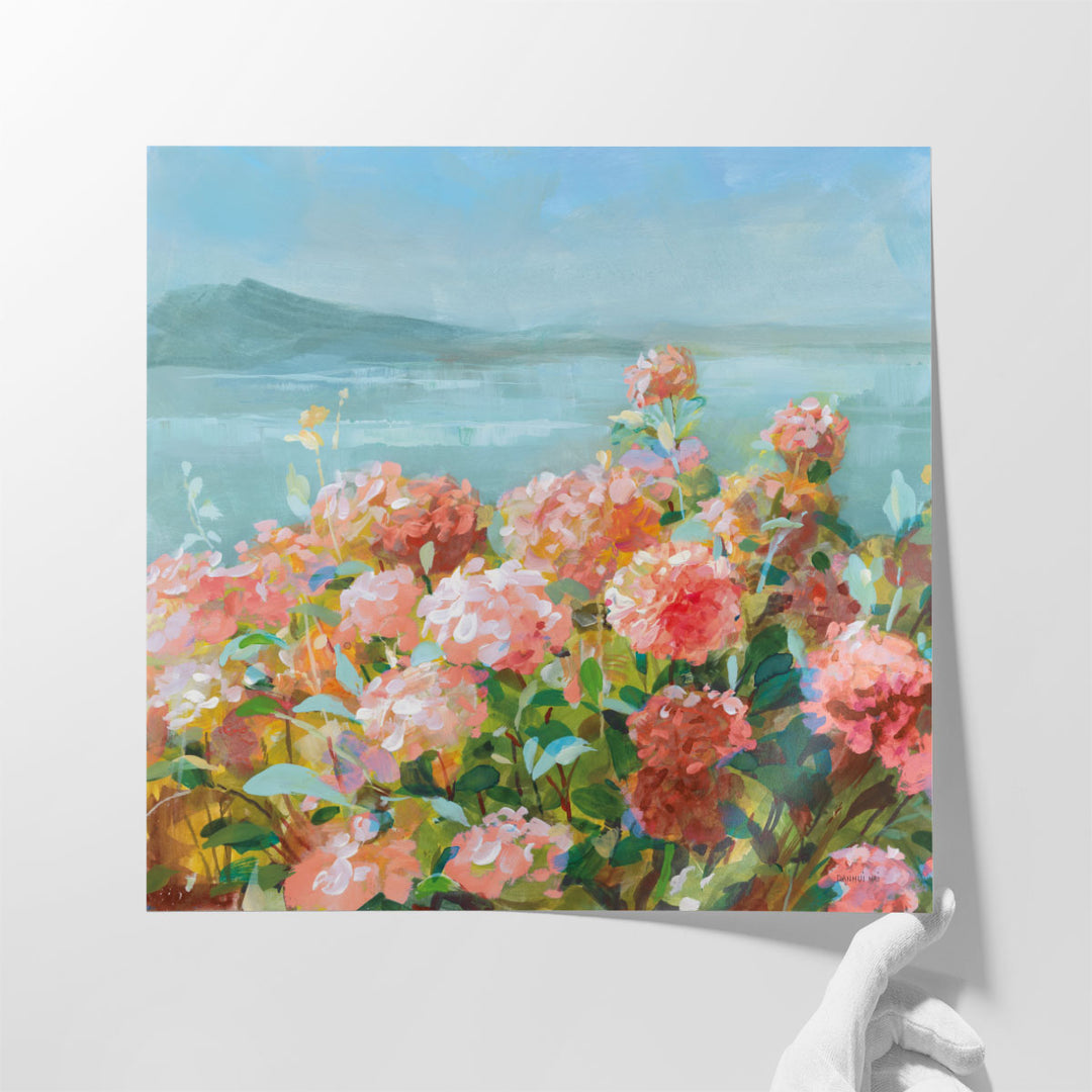 Coastal Dahlias II - Canvas Print Wall Art