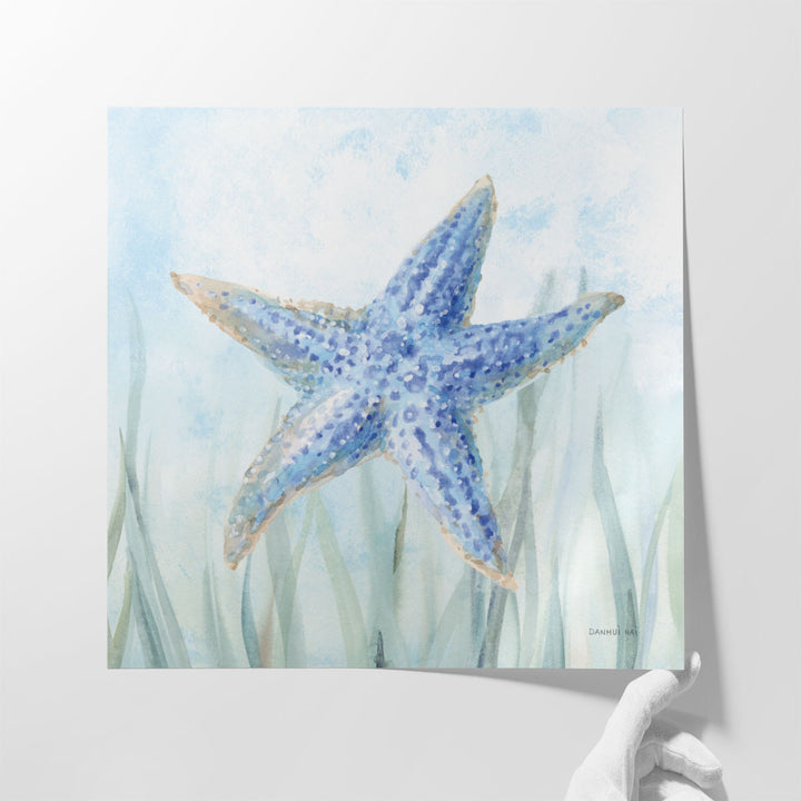 Undersea Starfish Seaweed - Canvas Print Wall Art