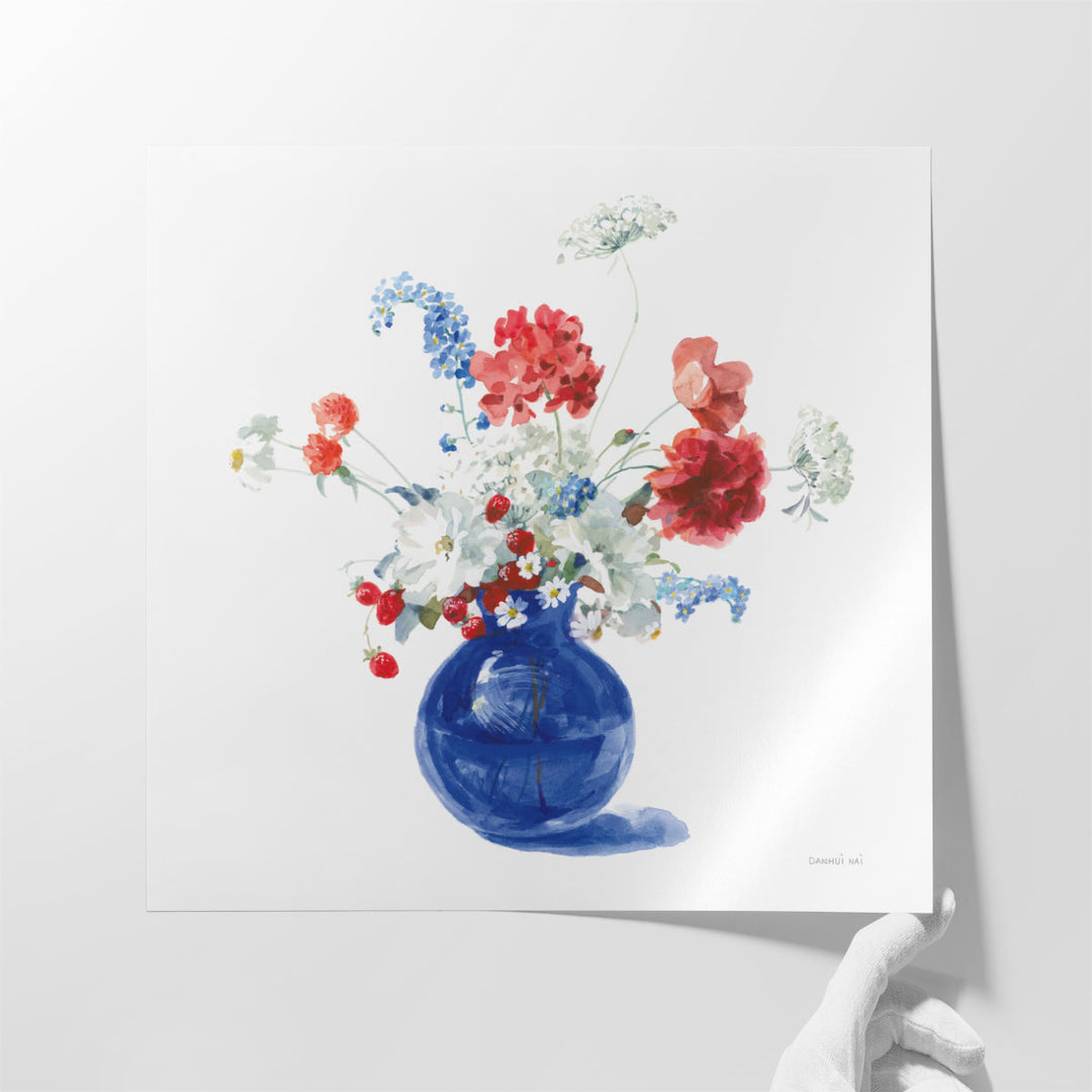 Americana Bouquet - Canvas Print Wall Art