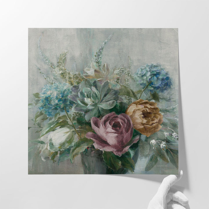 Natural Elegance Fall Dark on Gray - Canvas Print Wall Art