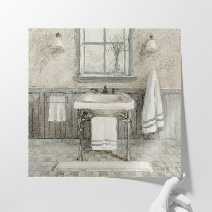 Victorian Sink I Neutral - Canvas Print Wall Art