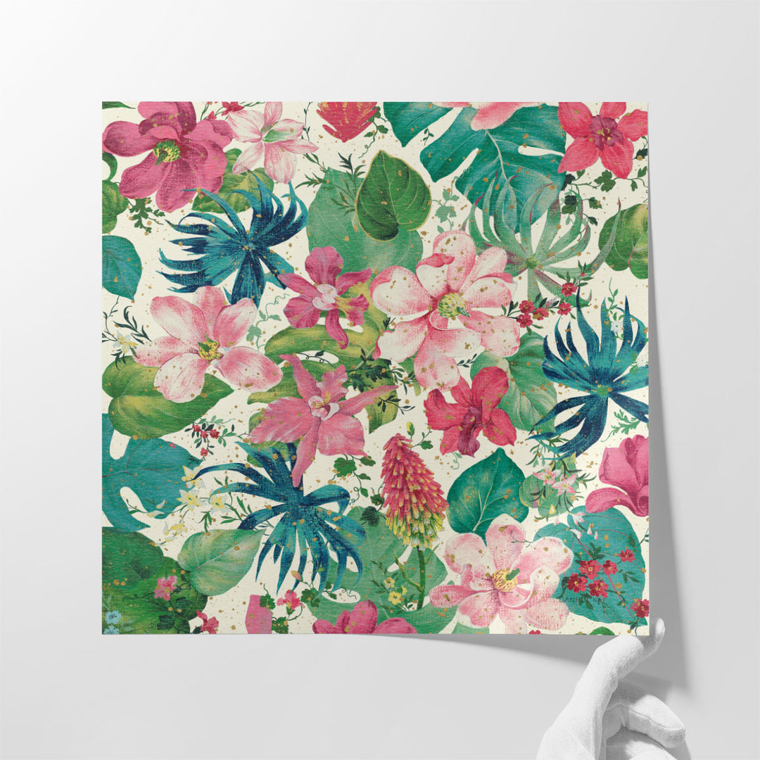 Tropical Dream Bright on Cream I - Canvas Print Wall Art