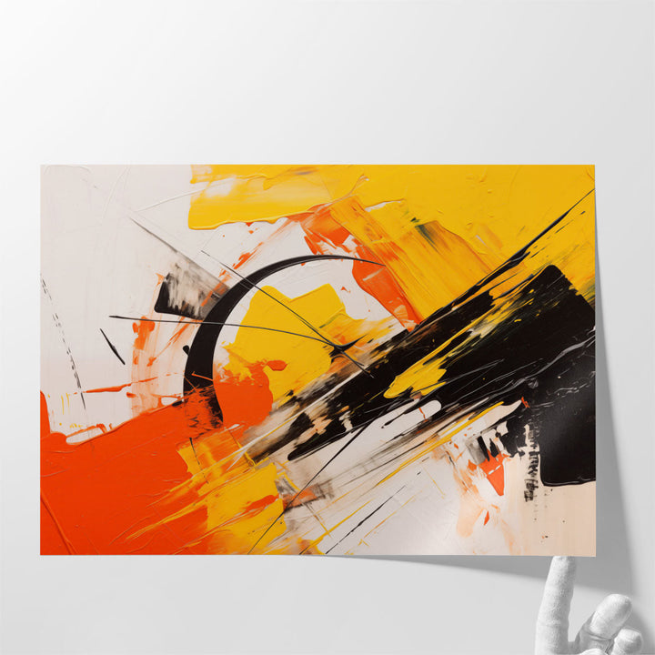 Yellow Orange Black Riot - Canvas Print Wall Art