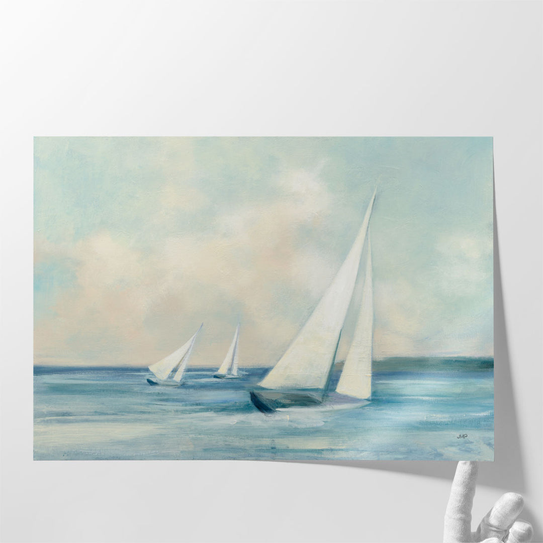 Sailboats at Sunrise - Canvas Print Wall Art