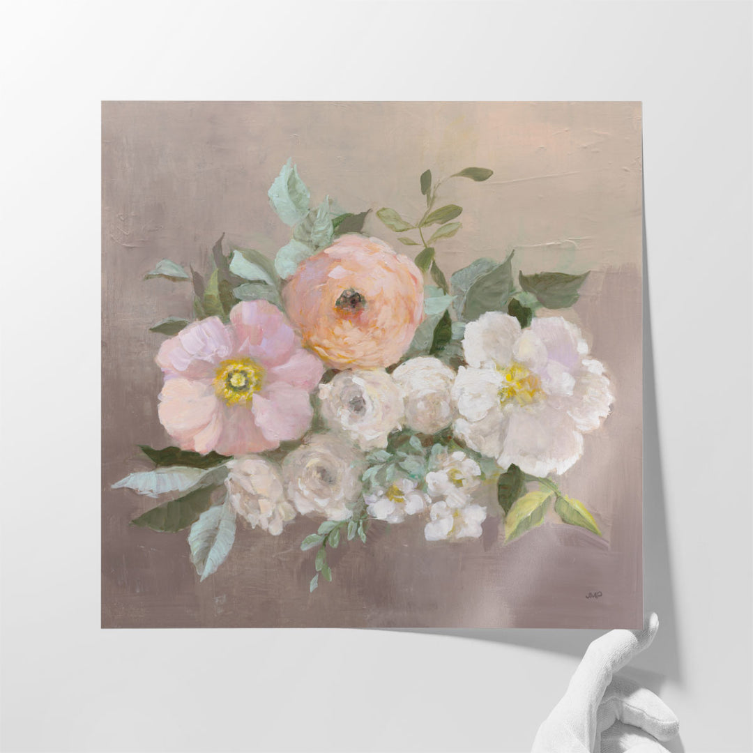 Pale Floral Spray II - Canvas Print Wall Art