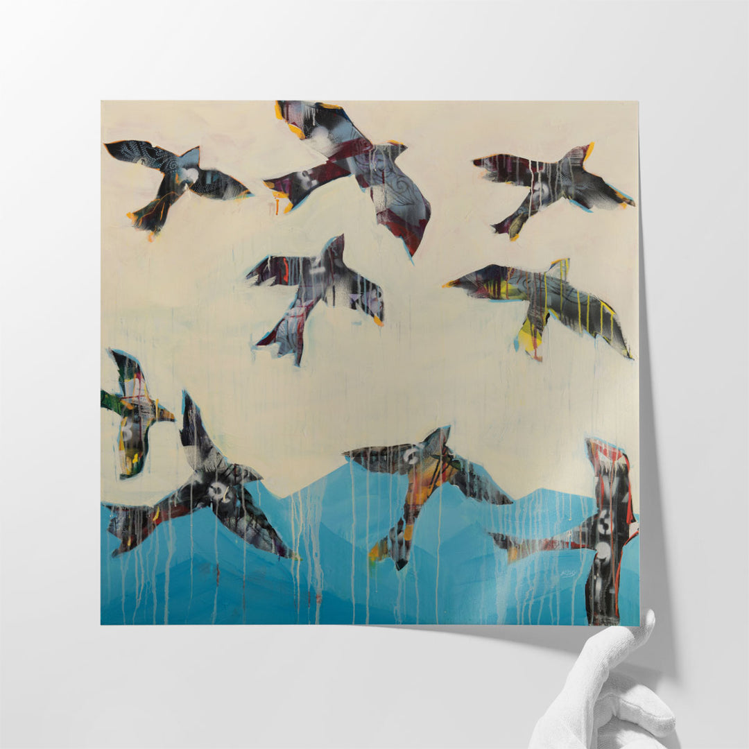 Ravens Rising - Canvas Print Wall Art