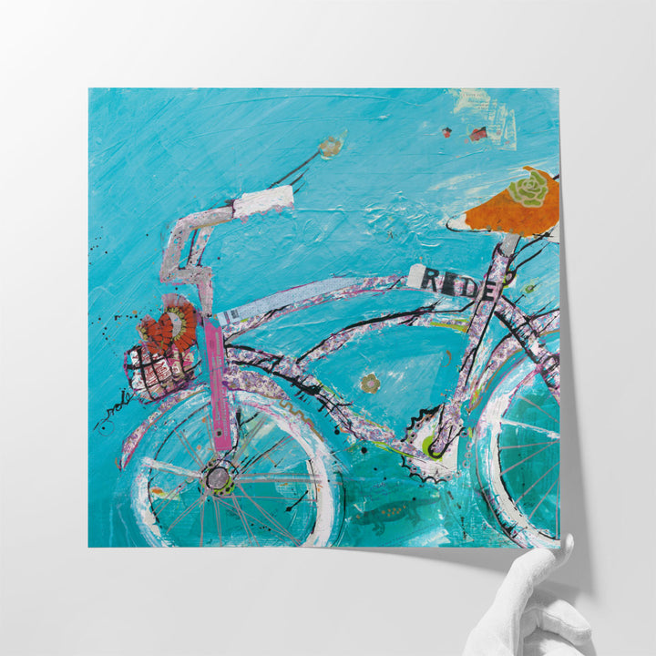 Ride Blue Pink - Canvas Print Wall Art