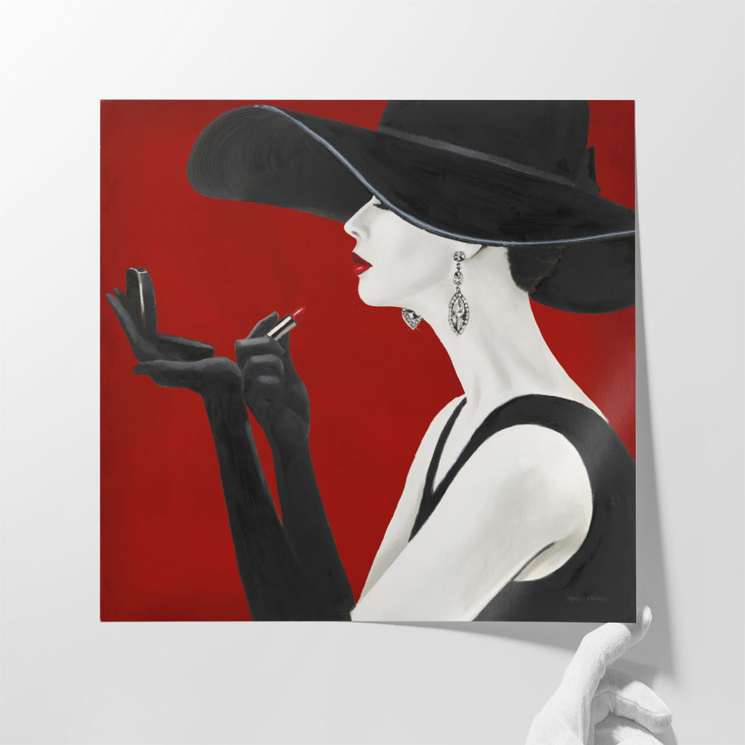 Haute Chapeau Rouge II - Canvas Print Wall Art