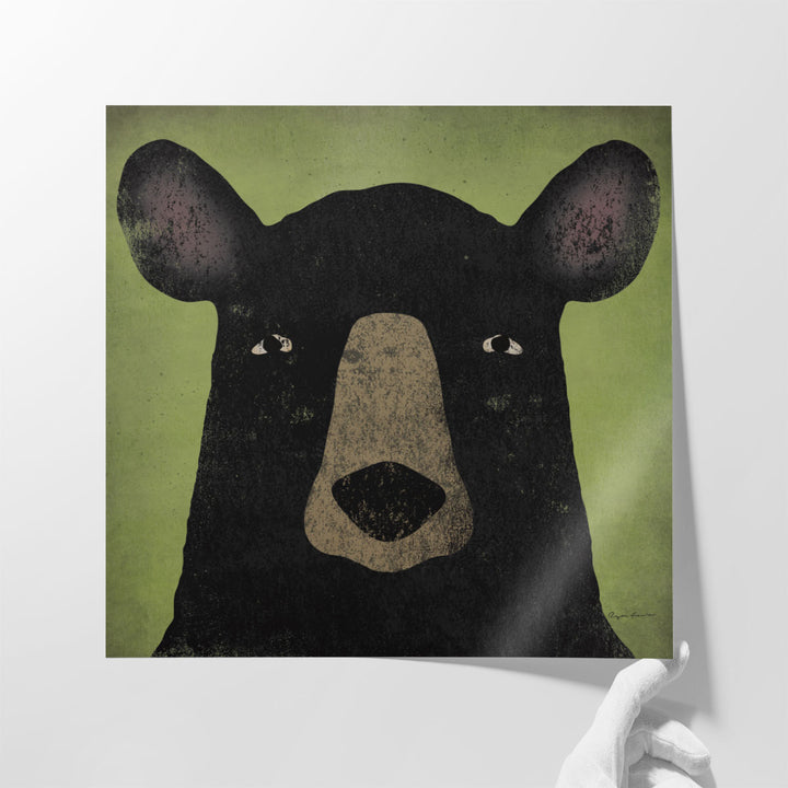 The Black Bear - Canvas Print Wall Art