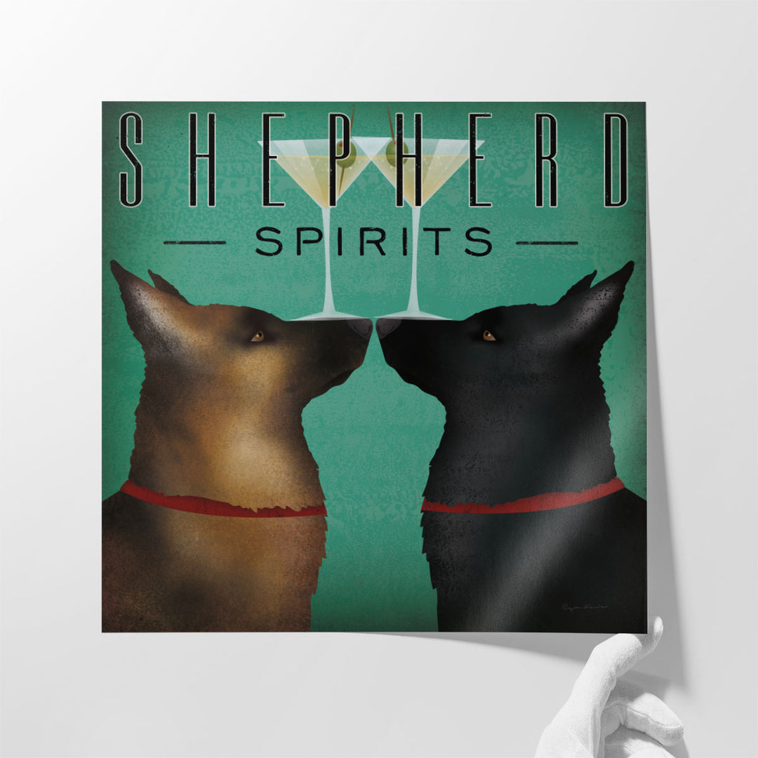 Double Shepherd Martini - Canvas Print Wall Art